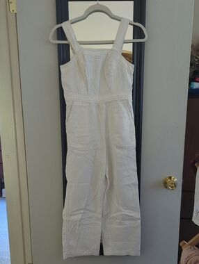 Nwt Japna White Wide-Leg Strap Jumpsuit